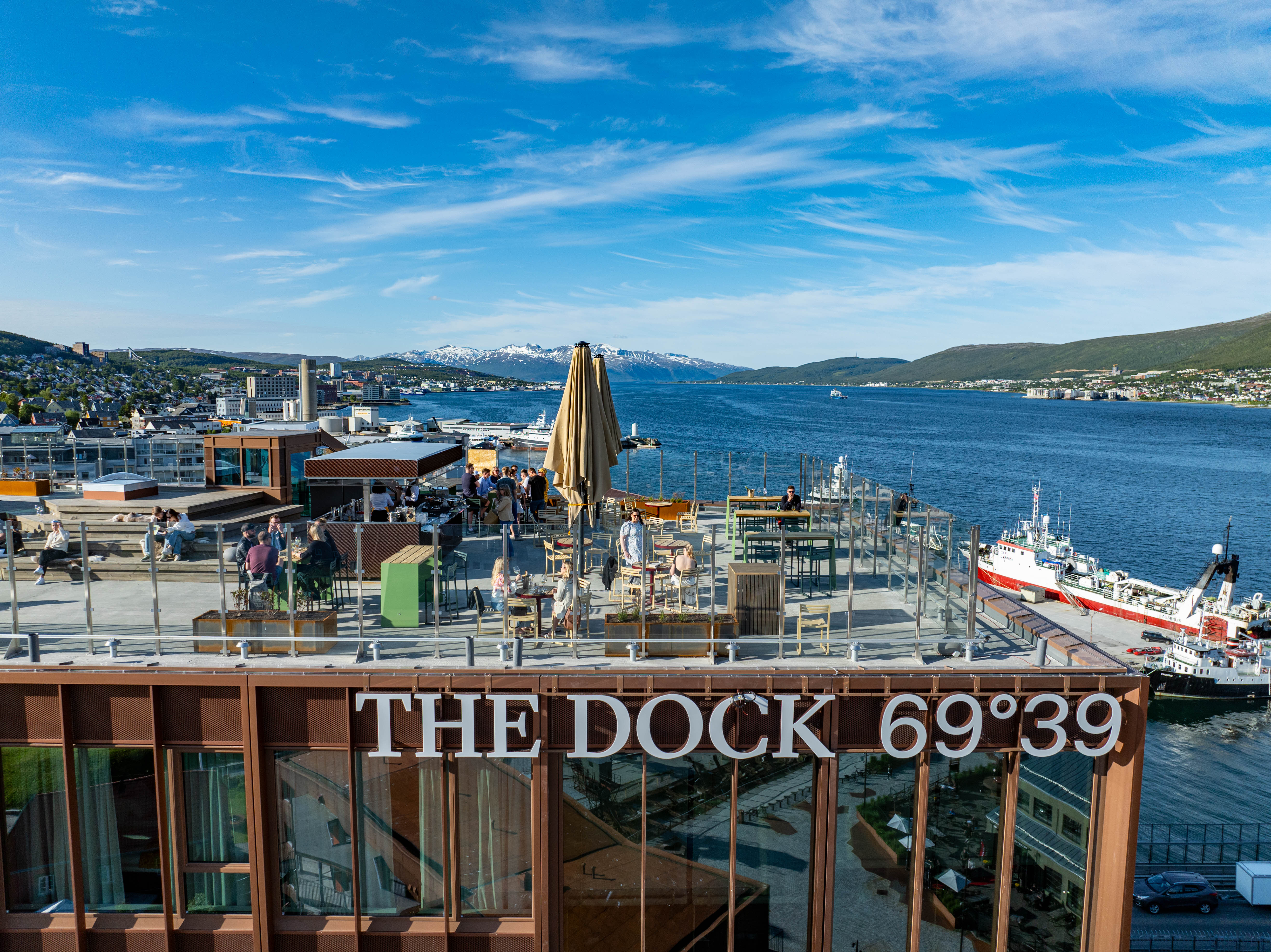 Explore The Lookout Bar at The Dock 69°39 by Scandic